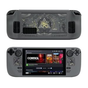GeekShare Black Protective Case Compatible with Steam Deck Hard PC Shell Steam Deck Cover Detachable Steam Deck Case Protector - Land of Mystery