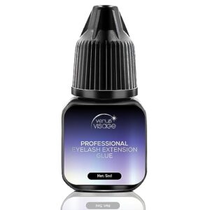 Eyelash Glue for Professional Lash Extensions - Extra Strong Lash Glue 5ml - 1-2 Sec Dry Time & 6-7 Weeks Bonding - Extra Black Lash Adhesive - Latex Free Lash Adhesive