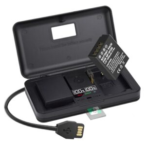 2 packs NP-W126 battery with LCD charger - USB cable charger with Type C port for Fujifilm NP-W126 NP-W126s