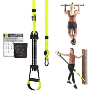 RHINOSPORT Pull Up Assistance Bands with Door Anchor Chin Up Resistance Band Workout Exercises Resistance Strength Training Physical Therapy Home GYM