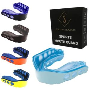 Self Mark Gum Shield Premium Shock Gel Mouth Guard Adults and Junior Sports Mouthguards Revolutionary Fitting Technology for Boxing