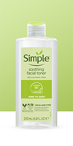 Simple Kind to Skin Soothing Facial Toner 200 ML removes residue and helps replenish skin