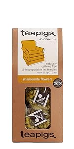 chamomile; teapigs; herbal tea; whole flower