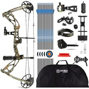 SHARROW Archery Dragon X8 Compound Bow Set for Adult and Beginner