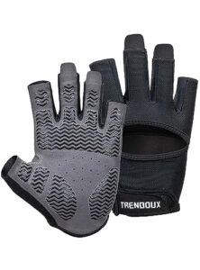 TRENDOUX Weight Lifting Gloves Men: Super Slip Resistant Training Gym Gloves for Women with Pads Silicone Breathable Protection