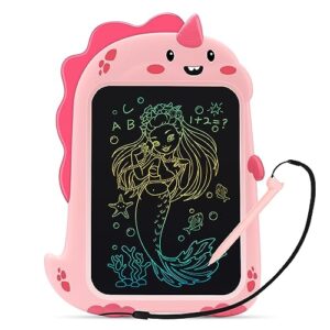ALLCELE Writing Tablet Colourful LCD Writing Board Painting Board Dinosaur Toddler Toys，for 2 3 4 5 6 7 Year Old Girl Christmas Birthday Gifts(Pink)