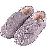 LongBay Ladies' Fluffy Faux Fur Slippers Open Toe Memory Foam Comfy Flat Summer House Shoes