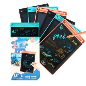 Riff Ruffle Goodie Gifts LCD Writing Tablet for Kids - 6-Pack Writing Tablets