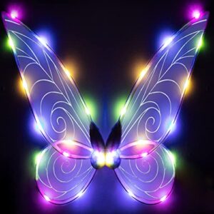 Silom Fairy Wings Light up Butterfly Wings for Girls Women