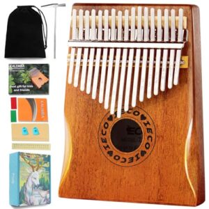 Kalimba Thumb Piano 17 Key Finger Piano Portable Mbria w/Songbook