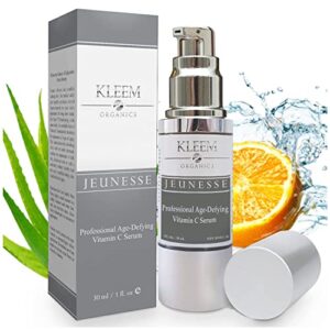 Kleem Organics Vitamin C Serum for Face with Hyaluronic Acid & Vitamin E - Firming Anti Aging Vitamin C Face Serum for Women to Boost Collagen