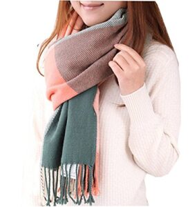 Chalier Fashion Ladies Scarf and Shawl Winter Ladies Scarves Blanket Scarf for Women Tartan Scarf Ladies Gifts