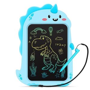 ALLCELE Writing Tablet Colourful LCD Writing Board Painting Board Dinosaur Toddler Toys，for 2 3 4 5 6 7 Year Old Boy Christmas Birthday Gifts (Blue)