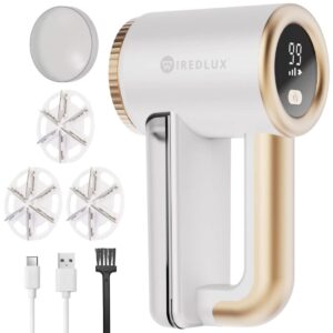 Electric Lint Remover WiredLux - Rechargeable Fabric Shaver Bobble Remover for Clothes & Furniture - Adjustable 3-Speed