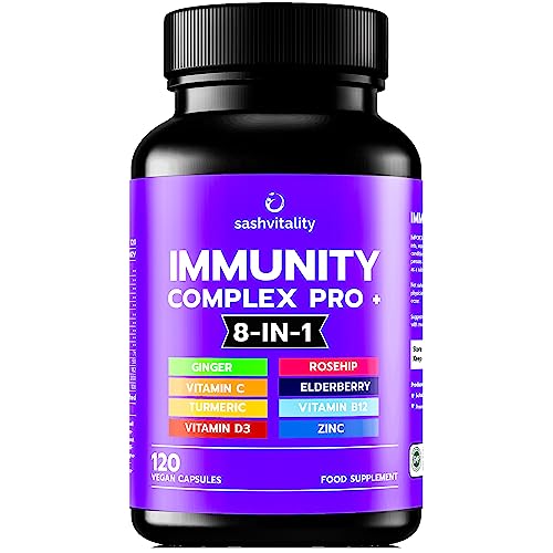 Immune System Booster Supplement - 120 Capsules - Vitamin C and Zinc