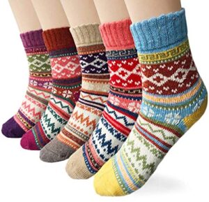 YSense Snug 5 Pairs Womens Thermal Socks