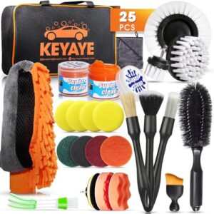 KEYAYE 25 Pcs Car Cleaning Kit