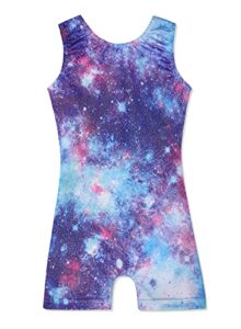 XiaoMoSha Gymnastics Leotards for Girls Gradient Color Sparkle Dance Leotard Sleeveless Leotards for Girls Athletic Ballet Dancewear for Kids Age 3-14 Years