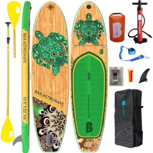 Premium Inflatable Stand Up Paddle Board 10.6ft | 6 Inch Thick Stable SUP Paddle Boards For Adults With Durable Paddle Board Accessories Rucksack Hand Pump Adjustable Paddle Leash