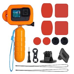 Floaty Case for GoPro Hero 12/11/10/9 Foam Floating Cover with Handle Grip Ultra-Buoyant Camera Protective Housing Case for Underwater Snorkeling Surfing