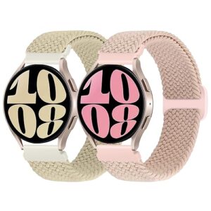 WNIPH Braided Strap Compatible with Samsung Galaxy Watch 4/5/6 Strap/Watch 4 6 Classic/Watch 5 Pro/Active 2