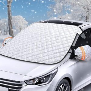 Car Windshield Cover Sun Shade Windscreen Cover Car Windscreen Protector Sunshade Keep Car Cool Windshield Dust Cover Magnets (M-sedan)