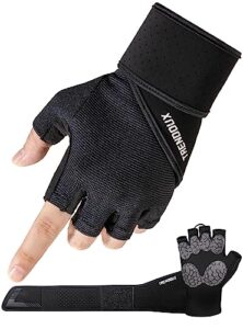 TRENDOUX Gym Gloves Weight Lifting: Training Gloves Men Women with Wrist Straps Support