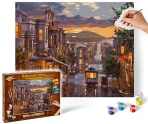 Schipper 609130896 Paint by Numbers - Evening Mood in San Francisco - Painting Pictures for Adults