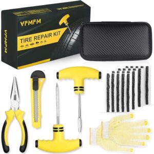 VFMFM Tyre Repair Kit - Car Tyre Puncture Repair Kit - Emergency Fix Puncture for Car