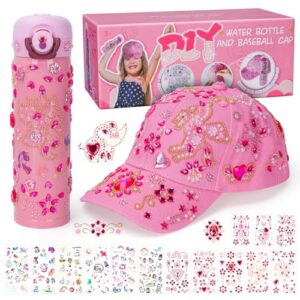 Jodenfun Gifts for 5 6 7 8 Year Old Girls: Toys for 6-7-8-9-10 Year Old Girls Birthday Presents Arts and Crafts for Kids Girls Toys Gifts Age 4-12 Make Own Baseball Cap and Bottle for Girls Gif