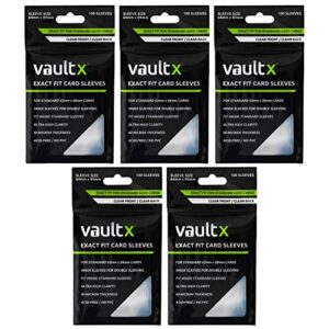 Vault X Exact Fit Trading Card Sleeves - High Clarity Perfect Fit Soft Sleeves for TCG