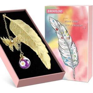 Feather Metal Bookmark Gifts for Women: Stocking Fillers for Women Mum Wife Her Ladies Birthday Gifts