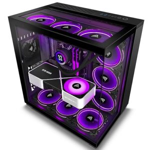 AMANSON PC Case-pre-installed 7 PWM Cases Fans