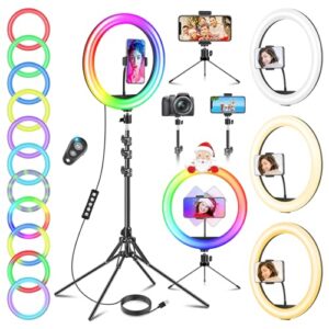 12'' Ring Light with Tripod Stand & Phone Holder Tall 177cm/70''