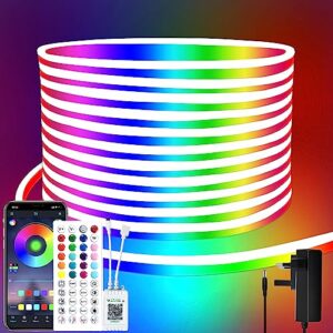 segrass LED neon Lights Strip 10M 24v RGB LED neon Light Strip with Remote