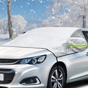 Esteopt Windshield Cover for Ice and Snow Car Windshield Snow Cover 4-Layer Protection for Snow