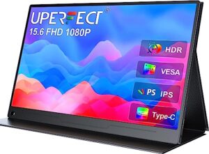 UPERFECT Portable Monitor FHD 1080P 15.6 Inch Monitor IPS Screen Matte Monitor