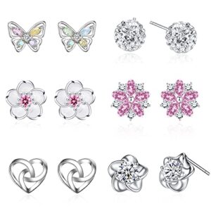 Silver Stud Earrings for Women