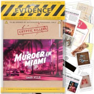 Unsolved murder mystery game - Cold Case Files Investigation - CRYPTIC KILLERS - Detective clues/evidence - Solve the crime - For individuals