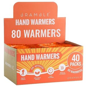 Bramble - 80 Hand Warmers (40 Packs) Pocket Glove Warmers - Suitable for Hiking