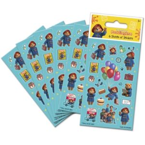 Paper Projects 01.70.15.062 Paddinton Bear Adventures of Paddington Sticker Pack (6 Sheets)| Official Licensed Product | Perfect as Party Bag or Stocking Fillers
