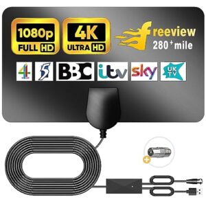 Deenor Upgraded TV Aerial Indoor 280+ Miles Long Range