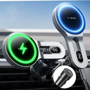 LISEN for MagSafe Car Mount Charger [Fastest Charging Speed]