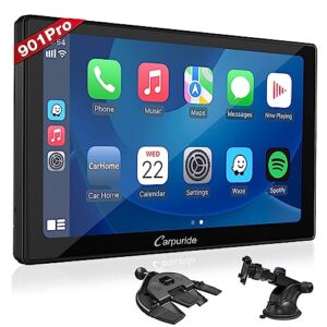 [2023 Newest ] Carpuride W901 Pro with Wireless Bluetooth Transmission Portable Apple Carplay & Andorid Auto