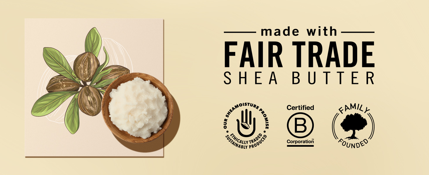 SheaMoisture Strengthen & Restore Leave-In Conditioner is made with organic, Fair Trade Shea Butter