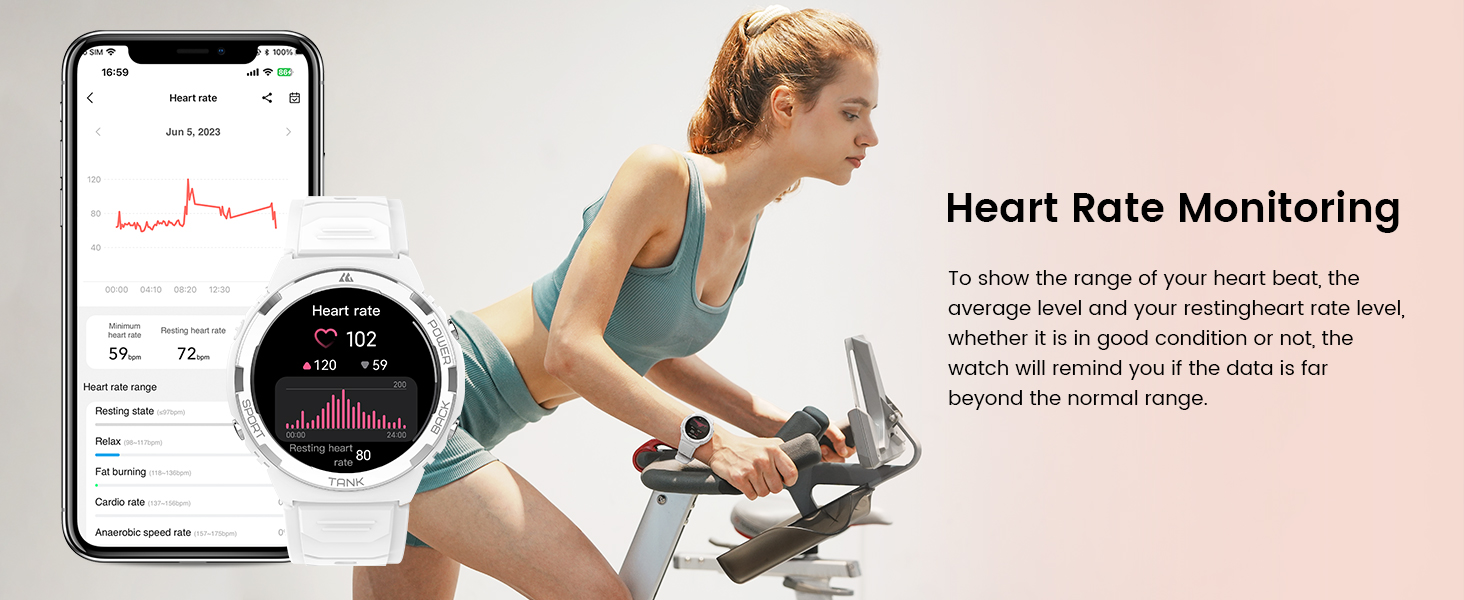 smart watch with heart rate monitor