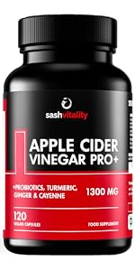 Apple Cider Vinegar Pro + and Probiotics, Turmericm, Cayenne and ginger