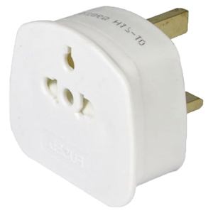 2 Pcs UK Tourist Travel Plug Adapter
