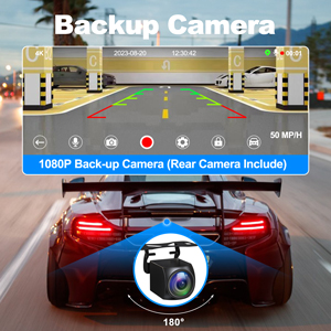 10.26' Wireless Apple Carplay Screen with 4K Dash Cam - Portable Car Stereo Android Auto