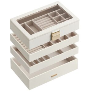 SONGMICS Stackable Jewellery Trays